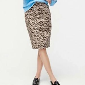 J. Crew animal print pencil skirt
